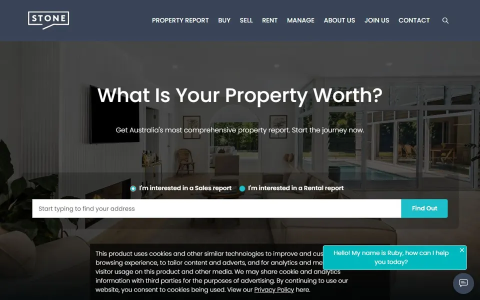 Stone Real Estate website screenshot