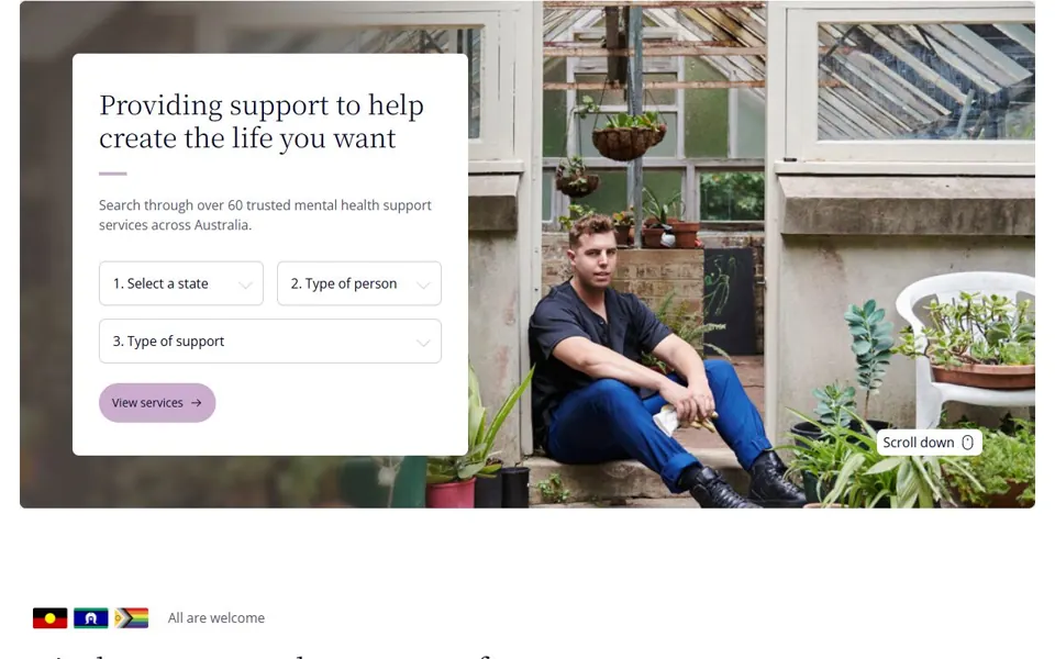 Stride Mental Health website screenshot
