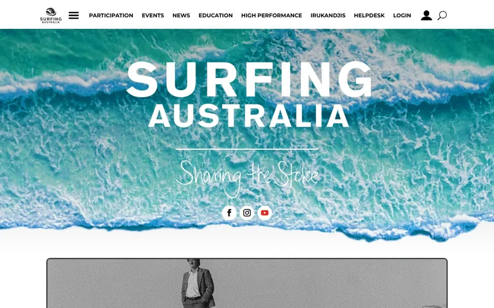 Surfing Australia website screenshot