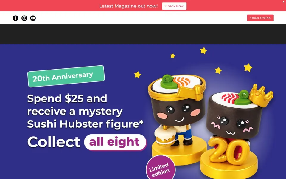 Sushi Hub website screenshot
