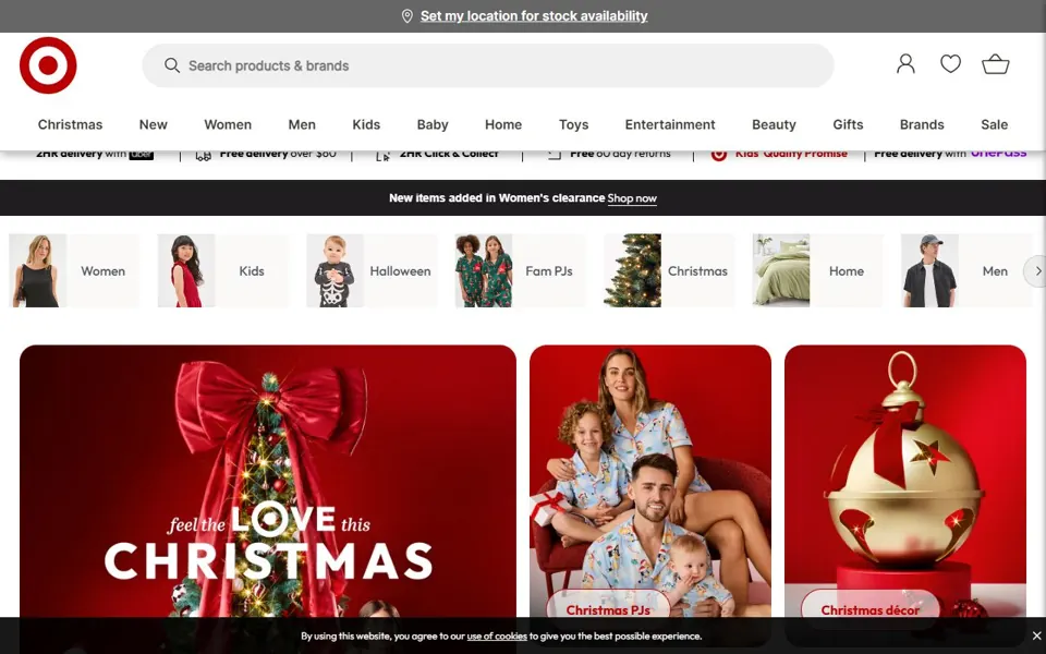Target Australia website screenshot