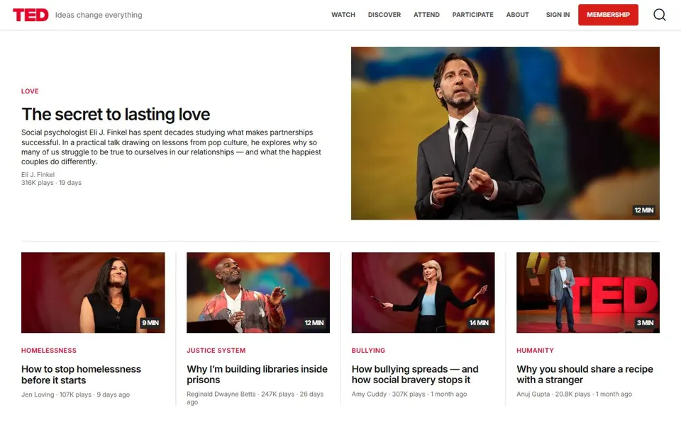TED · Website screenshot