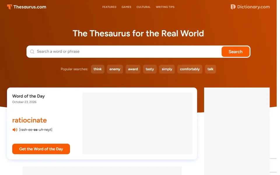 Thesaurus.com · Website screenshot