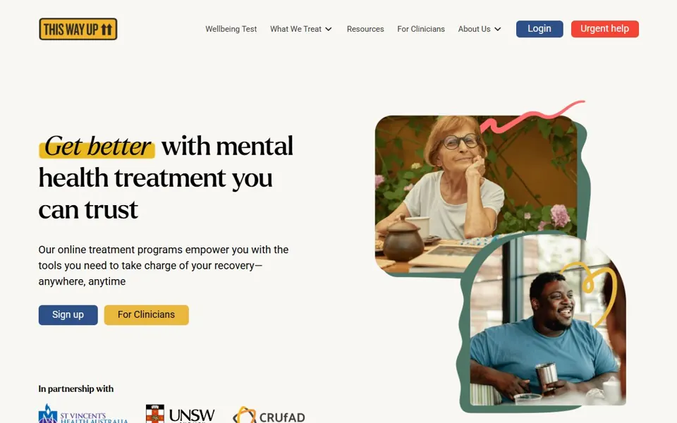 THIS WAY UP website screenshot