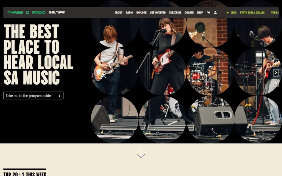 Three D Radio website screenshot