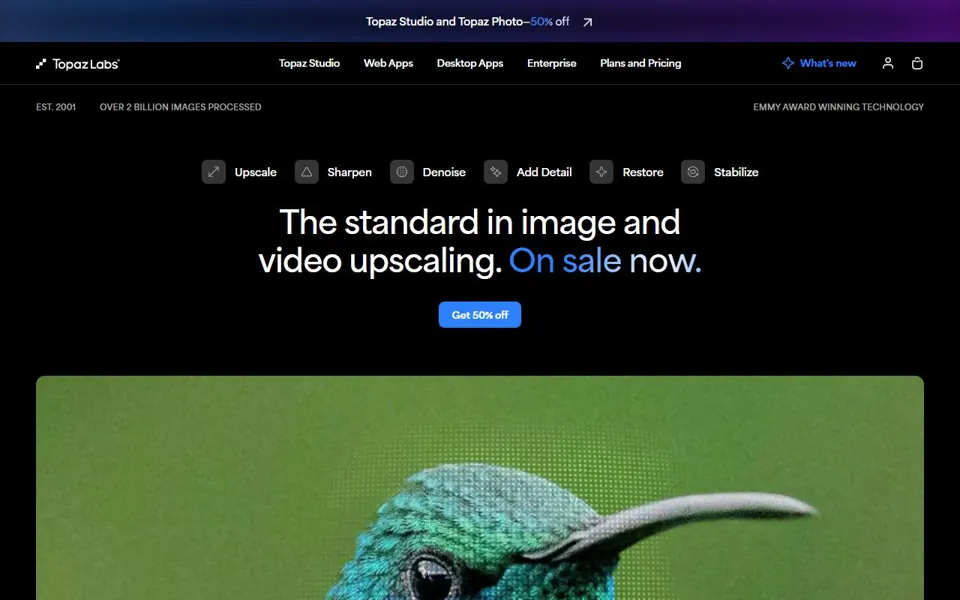 Topaz Labs · Website screenshot