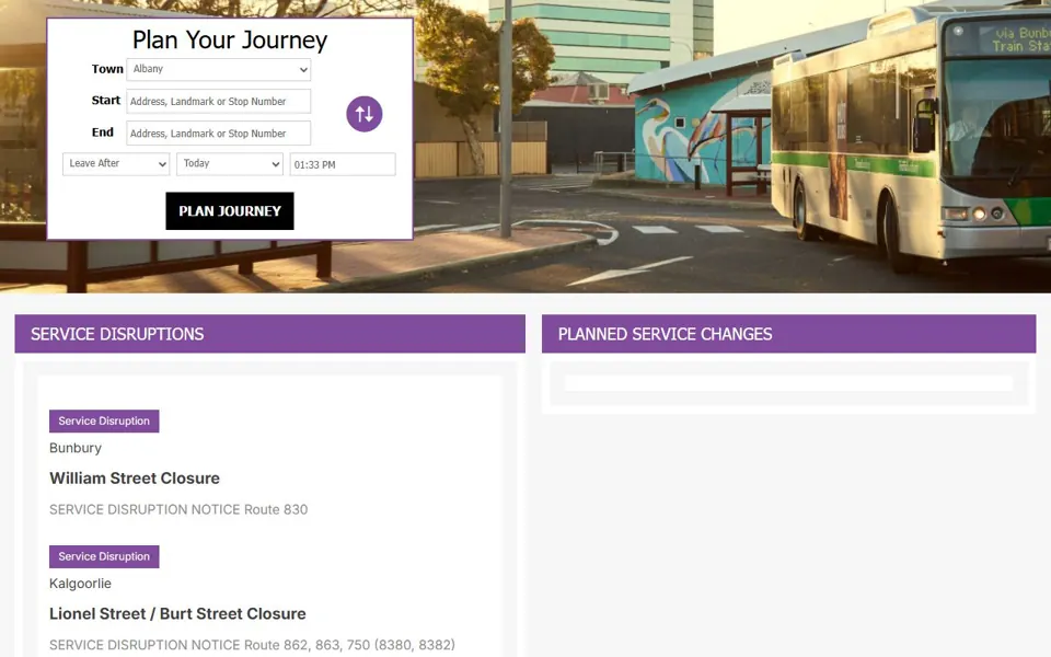 TransRegional website screenshot