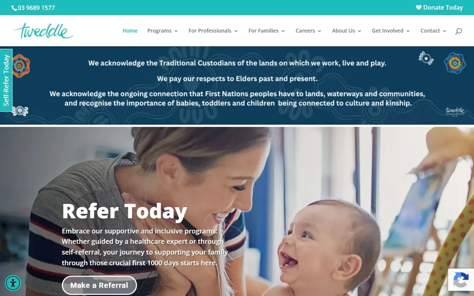 Tweddle website screenshot