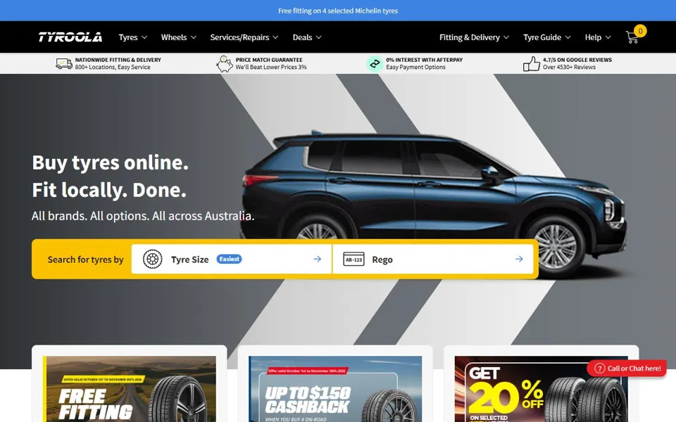 Tyroola website screenshot