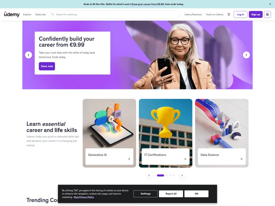 Udemy website screenshot