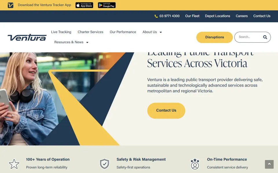 Ventura website screenshot