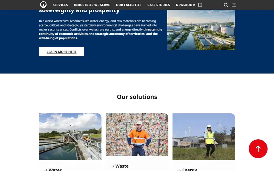 Veolia Australia and New Zealand website screenshot