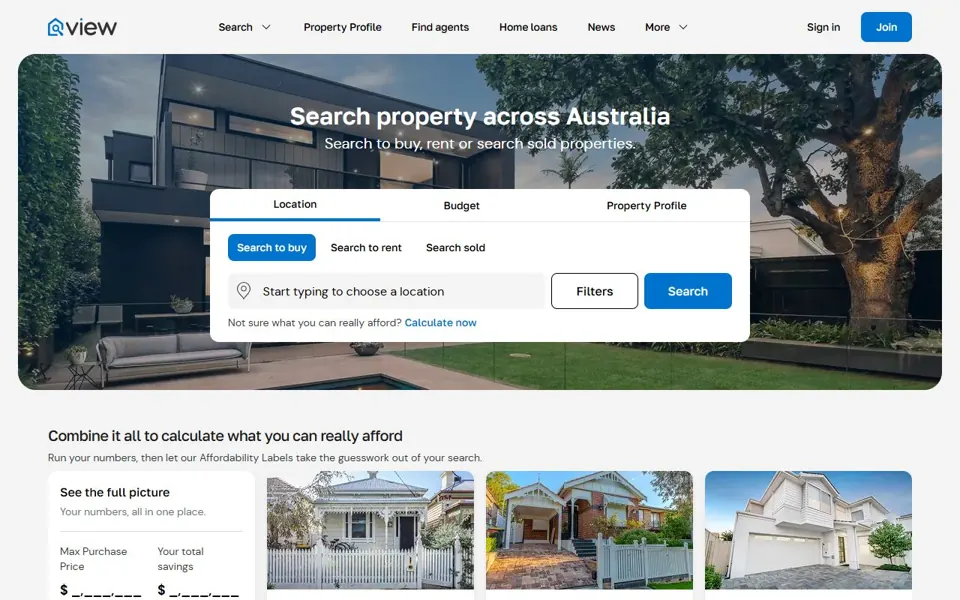 view.com.au website screenshot