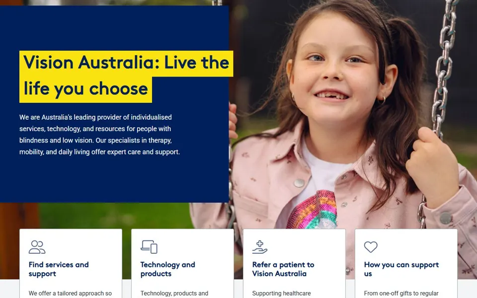 Vision Australia website screenshot