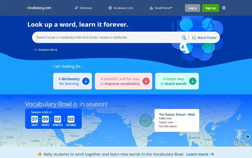 Vocabulary.com website screenshot
