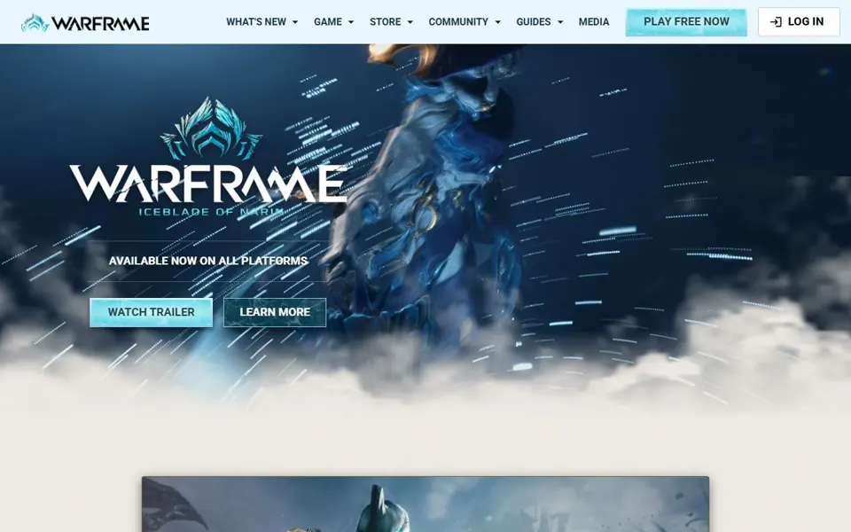 Warframe · Website screenshot
