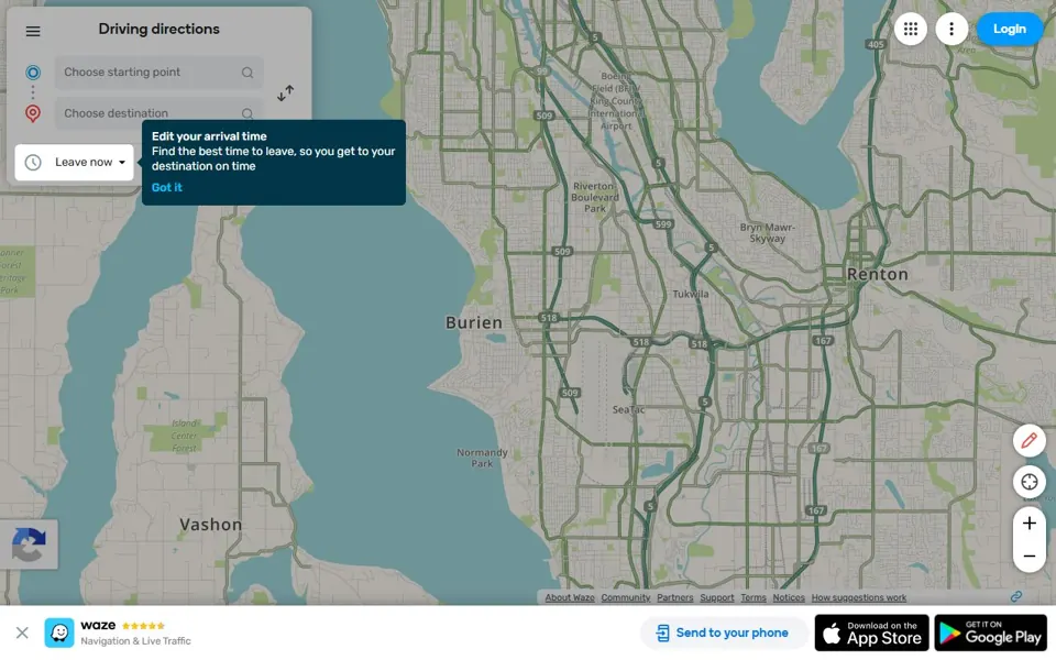 Waze website screenshot