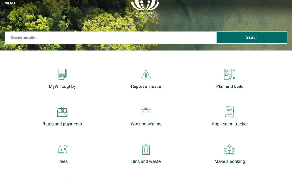 Willoughby City Council website screenshot