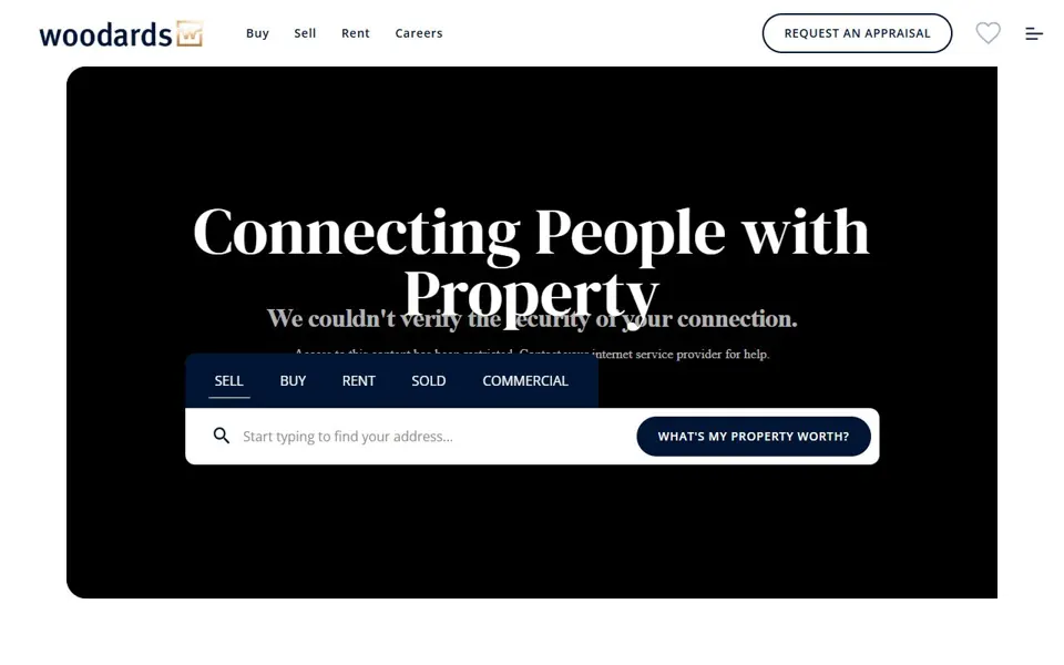 Woodards website screenshot