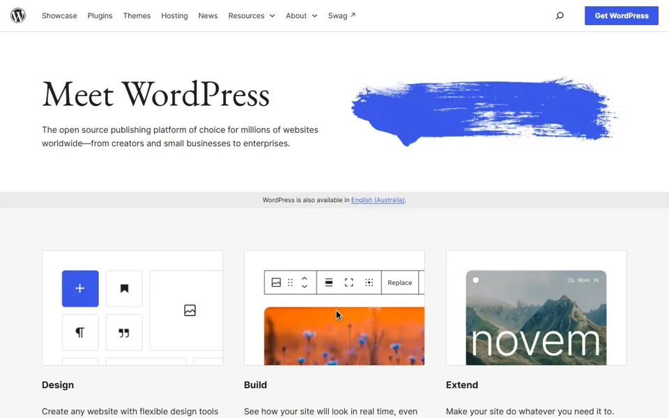 WordPress website screenshot