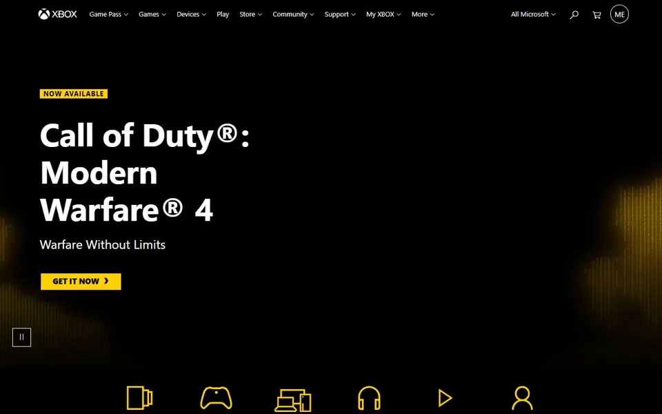 Xbox Australia website screenshot