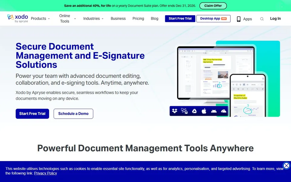 Xodo website screenshot