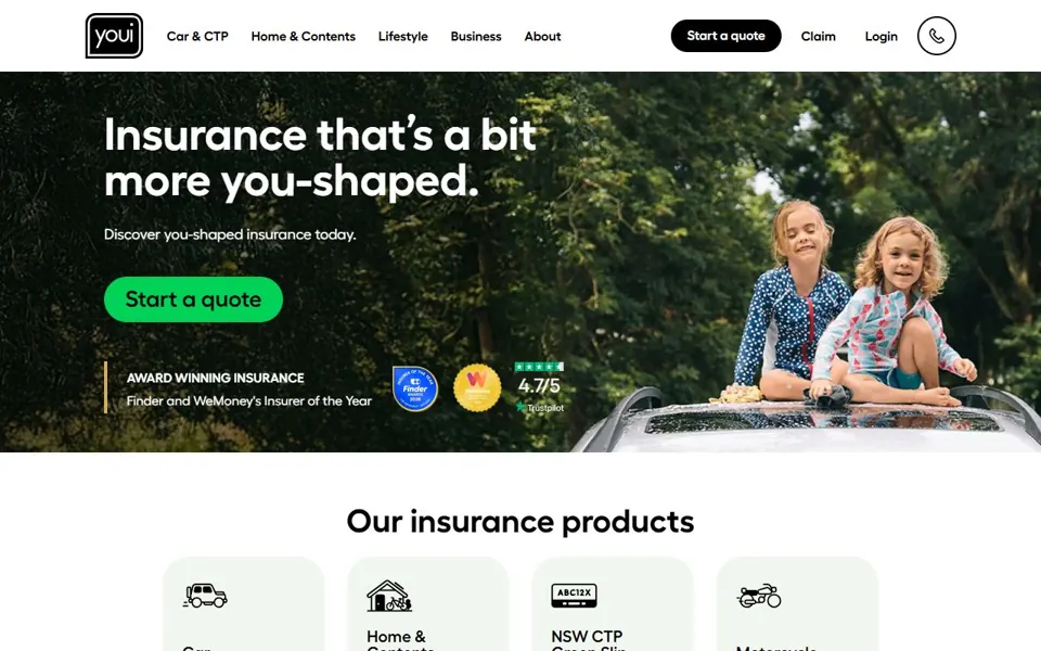 Youi website screenshot