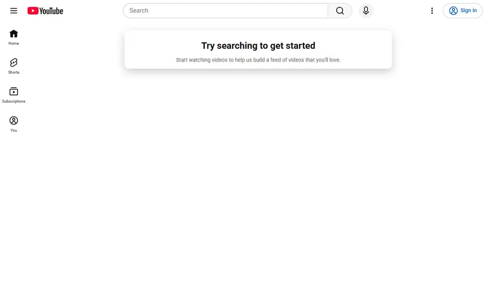 YouTube website screenshot